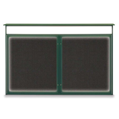 United Visual Products Open Faced Traditional Rounded Corkboard UV647ARC-WHITE-PEARL